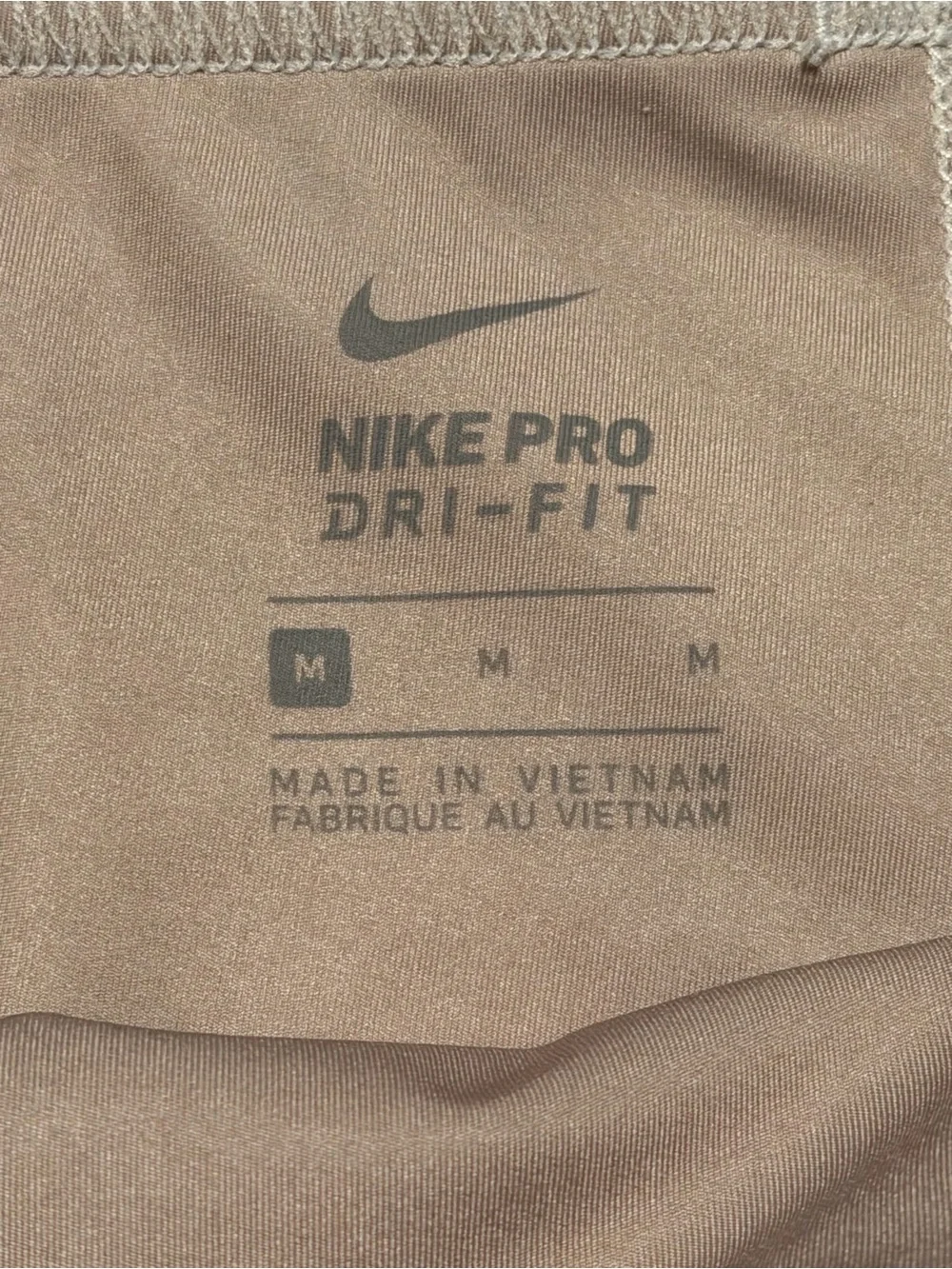 Nike Women’s Pro Camo Bike Shorts - Beige & Tan